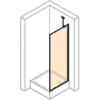 Hüppe Seitenwand Design Pure für Schwingtür BxH: 90 cm x 200 cm Silber Matt