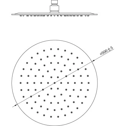 AquaSu Kopfbrause rund Ø 50 cm Chrom