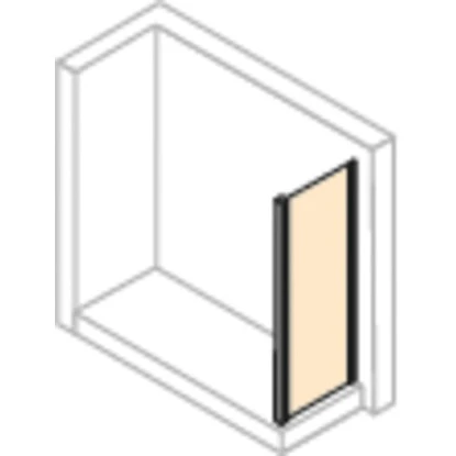 Hüppe Seitenwand EasyEntry für Gleittür BxH: 70 cm x 200 cm Silber Hochglanz