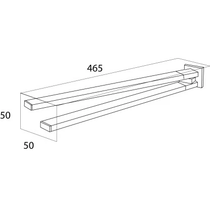 Tiger Handtuchhalter Items Chrom 2-armig 46 cm