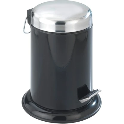 Wenko Kosmetik Treteimer Retoro Schwarz 3 l 30,5 cm x 22 cm x 22 cm