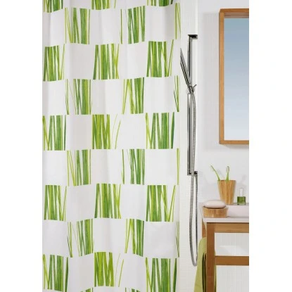 Spirella Duschvorhang Textil Seagrass 180 cm x 200 cm Green