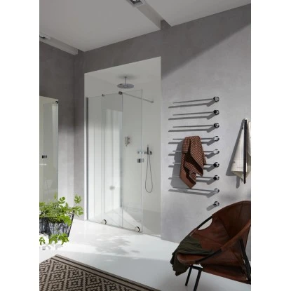 Hüppe Xtensa Pure Walk In Gleittür 1-teilig Linksbefestigung 160-180 cm x 200 cm