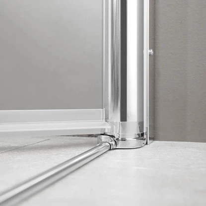 Breuer Drehtür für Nische rechts Elana 8 Silber Matt Klarglas 90 cm