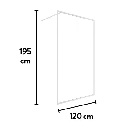 baliv Duschabtrennung Walk-In DUK-120.80 120 cm x 195 cm Chrom