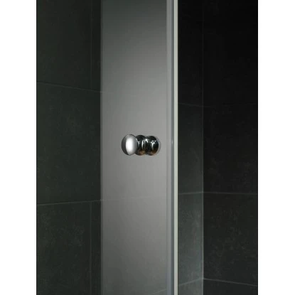 Schulte Fünfeckdusche Davita 4-teilig Echtglas Chrom