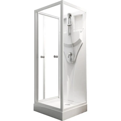 Schulte Komplettduschkabine Juist mit Schiebetür Weiß 210x80x80 cm