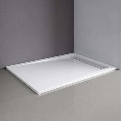 Schulte ExpressPlus Duschwanne mit Rinne extraflach 90x100cm