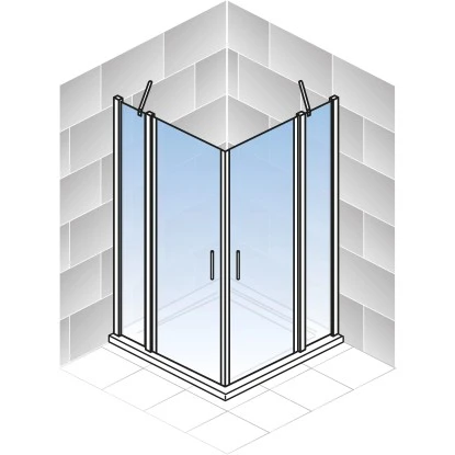 Schulte ExpressPlus Eckeinstieg 4-tlg. AlexaStyle2.0 Alunatur 80x80x192cm