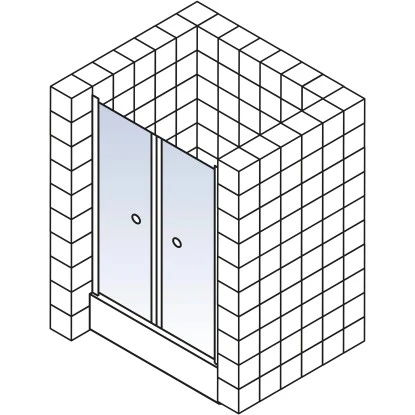 Schulte ExpressPlus Pendeltür Garant Alu-Natur klar hell 100x200cm