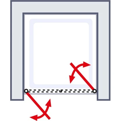 Schulte ExpressPlus Pendeltür Garant Alu-Natur klar hell 100x200cm