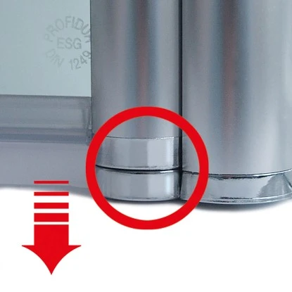 Schulte ExpressPlus Drehtür in Nische Garant Alu Natur rechts 200x100cm