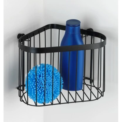 Wenko Eckablage Classic Plus Black Stahl 23,5 x 16,5 x 18,5 cm Schwarz