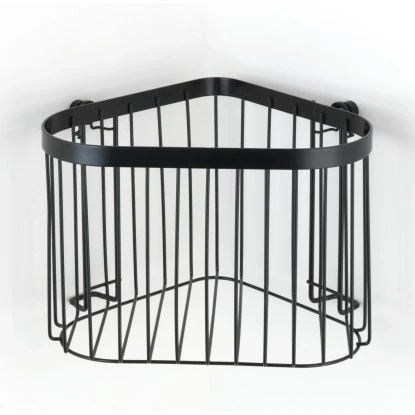 Wenko Eckablage Classic Plus Black Stahl 23,5 x 16,5 x 18,5 cm Schwarz