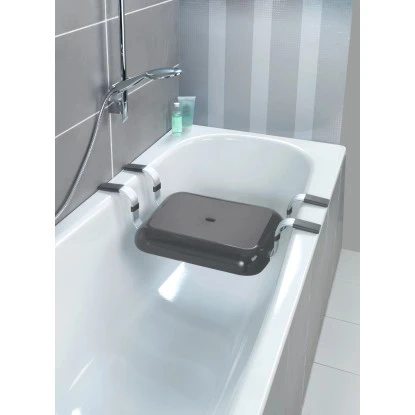 Wenko Badewannensitz Secura Premium Polypropylen 74 x 15.5 x 36 cm Anthrazit