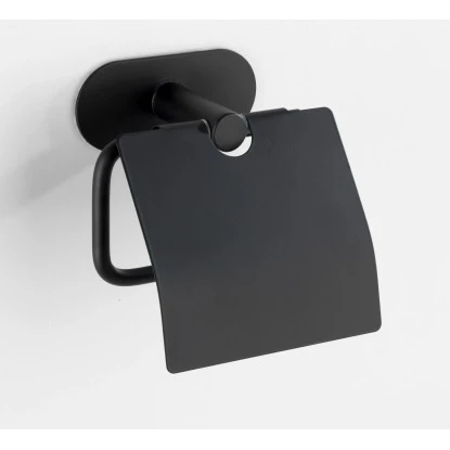 Wenko Turbo-Loc Edelstahl Toilettenpapierhalter Orea Black Matt 14 x 12.5 x 7 cm