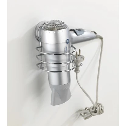 Wenko Haartrocknerhalter Static Loc Plus Stahl 14 x 13 x 11 cm Chrom