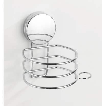 Wenko Haartrocknerhalter Static Loc Plus Stahl 14 x 13 x 11 cm Chrom