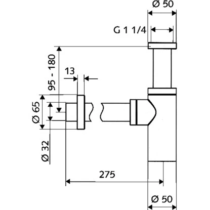 Schell Design-Siphon Edition verchromt