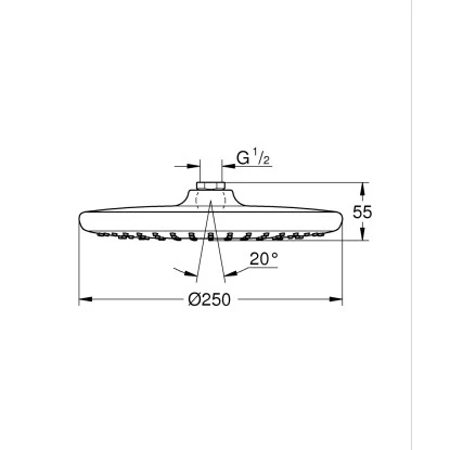 Grohe QuickFix Kopfbrause Vitalio Start Ø 25 cm Chrom