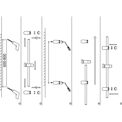 aquaSu Duschstange Taobo 90 cm Chrom