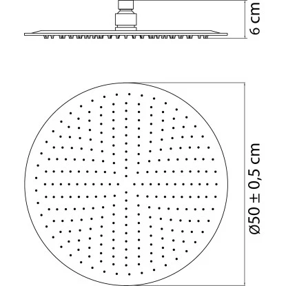 AquaSu Kopfbrause Santico Rund Edelstahl Ø 50 cm