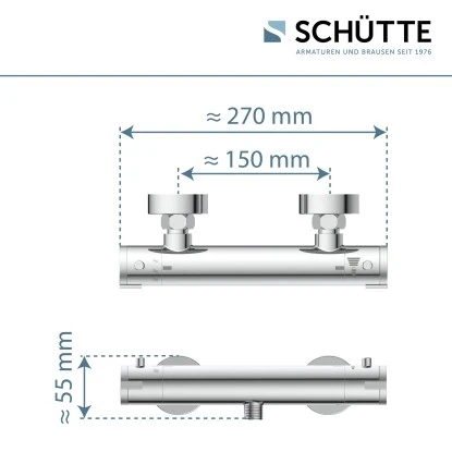 Schütte Thermostat Duscharmatur London Chrom