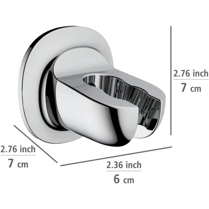 Wenko Duschkopfhalter Liberta Befestigen ohne Bohren Chrom