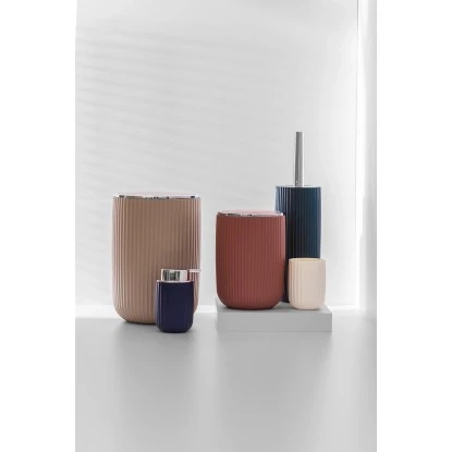 Wenko Schwingdeckeleimer Agropoli L Kosmetikeimer mit Schwingdeckel 5,5 l Beige