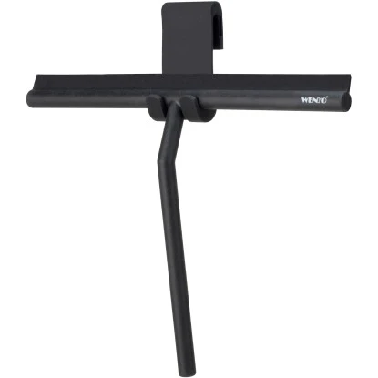 Wenko Badezimmerwischer Mola XXL mit breiter Wischfläche aus Silikon Schwarz