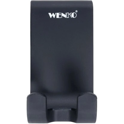 Wenko Badezimmerwischer Mola XXL mit breiter Wischfläche aus Silikon Schwarz