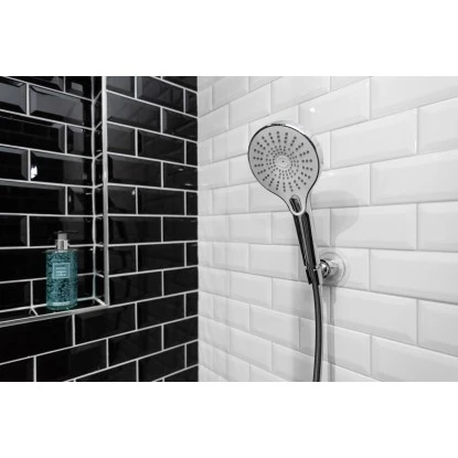 Wenko Duschkopfhalter 360° Befestigen ohne Bohren Ø 8 x 7,5 cm Chrom