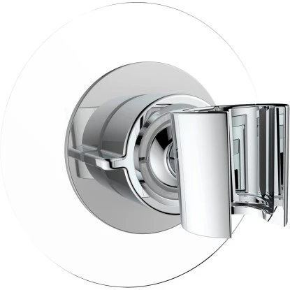 Wenko Duschkopfhalter 360° Befestigen ohne Bohren Ø 8 x 7,5 cm Chrom