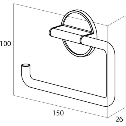 Tiger Toilettenpapierhalter Tune Edelstahl gebürstet-Schwarz