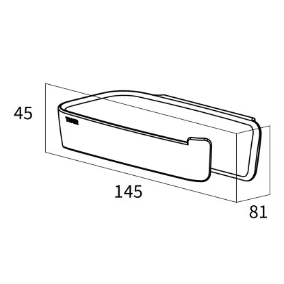 Tiger Tess Toilettenpapierhalter ohne Deckel Schwarz