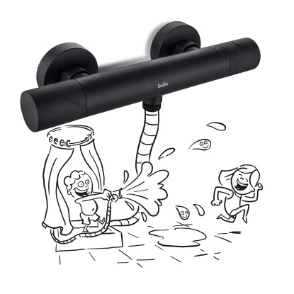 baliv Thermostat-Duscharmatur DU-2060 Schwarz