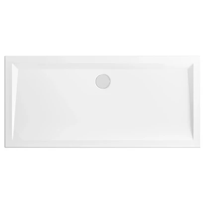 Schulte Duschwanne Rechteck Extra-flach Alpinweiß inkl.Füße & Ablauf 75 x 160 cm