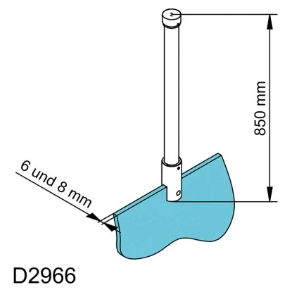 Schulte Stabilisator Deckenstrebe für Duschwand 6-8 mm Glas 85 cm Chromoptik