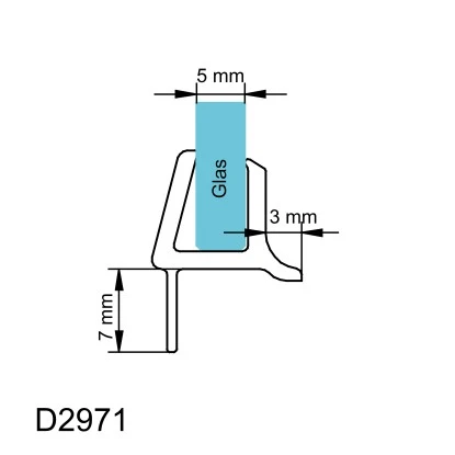 Schulte Wasserabweisprofil gebogen 5 mm Glas für Rundduschen