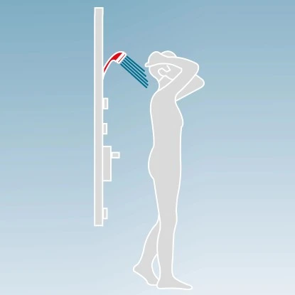 Schulte Dusch Master Rain mit Thermostat und Tellerkopfbrause
