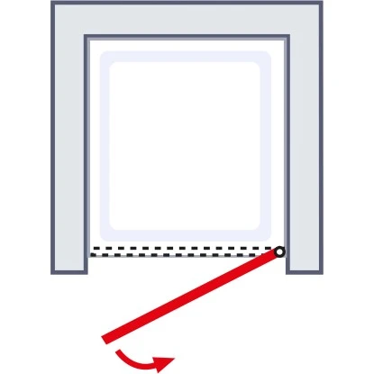 Schulte ExpressPlus Drehtür für Nische AlexaStyle2.0Dekor Liane 80x192cm