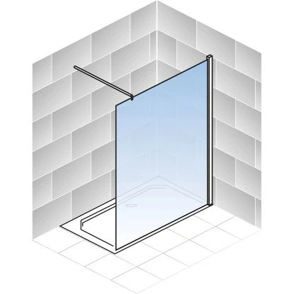 Schulte Duschwand Walk In Alexa Style 2.0 Chromoptik Dekor Liane 100 cm