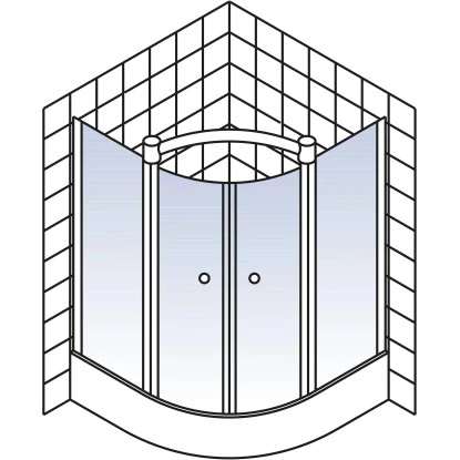 Schulte ExpressPlus Runddusche Garant 4-tlg. Alu-Natur Radius 55cm