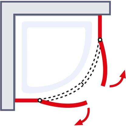 Schulte ExpressPlus Runddusche Garant 4-tlg. Alu-Natur Radius 55cm