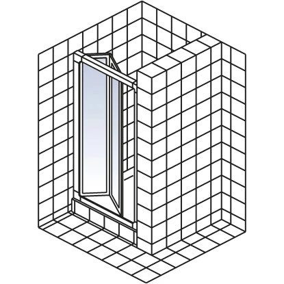 Schulte Falttür Kristall/Trend Alunatur Echtglas Tropfen hell