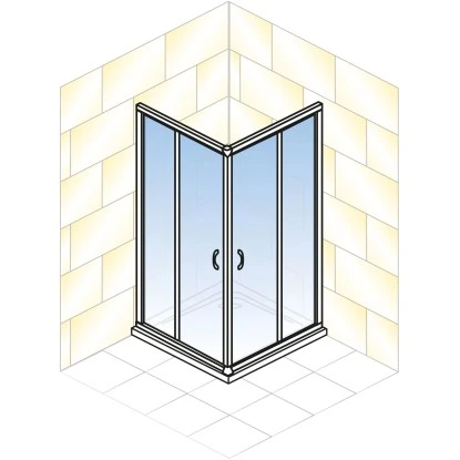Schulte ExpressPlus Eckeinstieg Sunny Sicherheitsglas Alpinweiß 190x80cm
