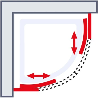 Schulte ExpressPlus Runddusche Sunny Sicherheitsglas Alpinweiß 190x90x90cm
