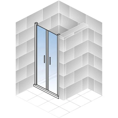 Schulte Alexa Style 2.0 Pendeltür in Nische BlackStyle 80 x 192cm