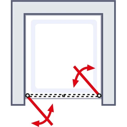Schulte Alexa Style 2.0 Pendeltür in Nische BlackStyle 80 x 192cm