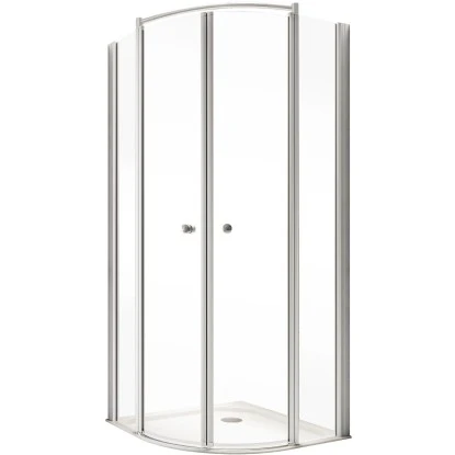 Schulte ExpressPlus Runddusche Garant mit Duschwanne Alu Natur 200x90x90cm